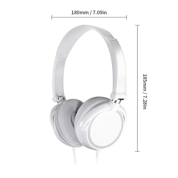 Wired Headphones 3 5mm Bass Stereo Foldable With Microphone Adjustable Headphones Suitable For Pc Mp3 Mobile Headphones