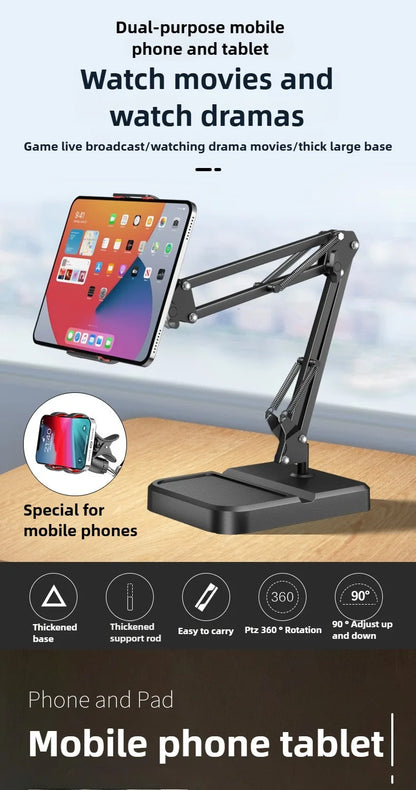 Tablet Stand for Desk iPad Stand Holder ,Foldable Home Office Desk Accessories for iPad Holder Portable Fits iPhone 4-15.9