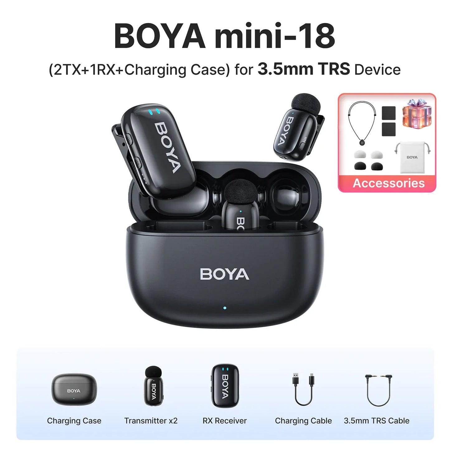 BOYA® Wireless Lavalier Microphone - Smallenterprised 