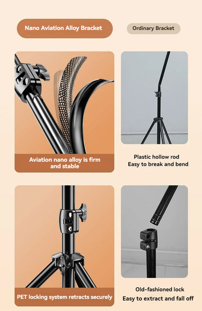 Portable Retractable Tripod Phone Stand With Adjustable Wireless Selfie Stick Foldable Phone Stand For IPhone, Xiaomi, Huawei