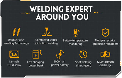 FNIRSI SWM-10 Precision DIY Assembly Device for 18650 Battery Packs, 5000mAh Built-in Power, Handles 0.25mm Material