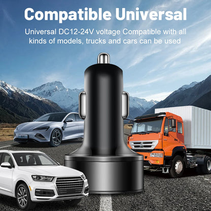 Car Charger 100W Support Super Fast Charging 5 in 1 Multi-port Voltage Car with Vehicle Digital Display Mobile Car Phone Adapter