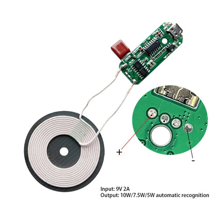 10W 15W 20W High Power Wireless Charger Transmitter Module Type C Micro USB + Coil QC/PD/QI Standard Fast Charging Circuit Board