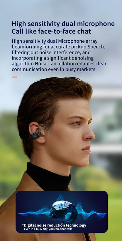 Wireless Headphones Bluetooth 5.3 Earphones With Mic Single in-Ear Sports Waterproof TWS Earbuds Bluetooth Handsfree Headset