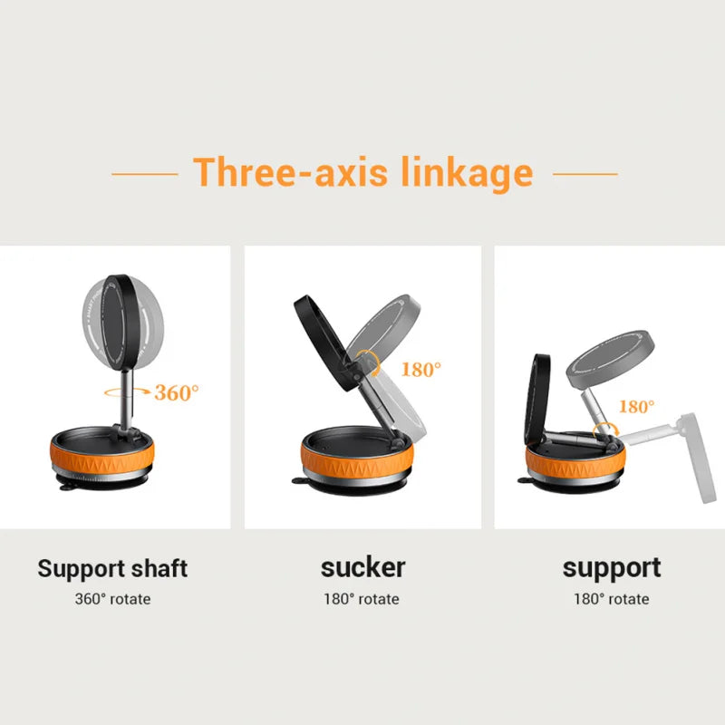 Magnetic Car Phone Holder For Magsafe Mobile Phone Stands 360 Rotatable Folding Holder Magnetic Stable Holder Car Accessories