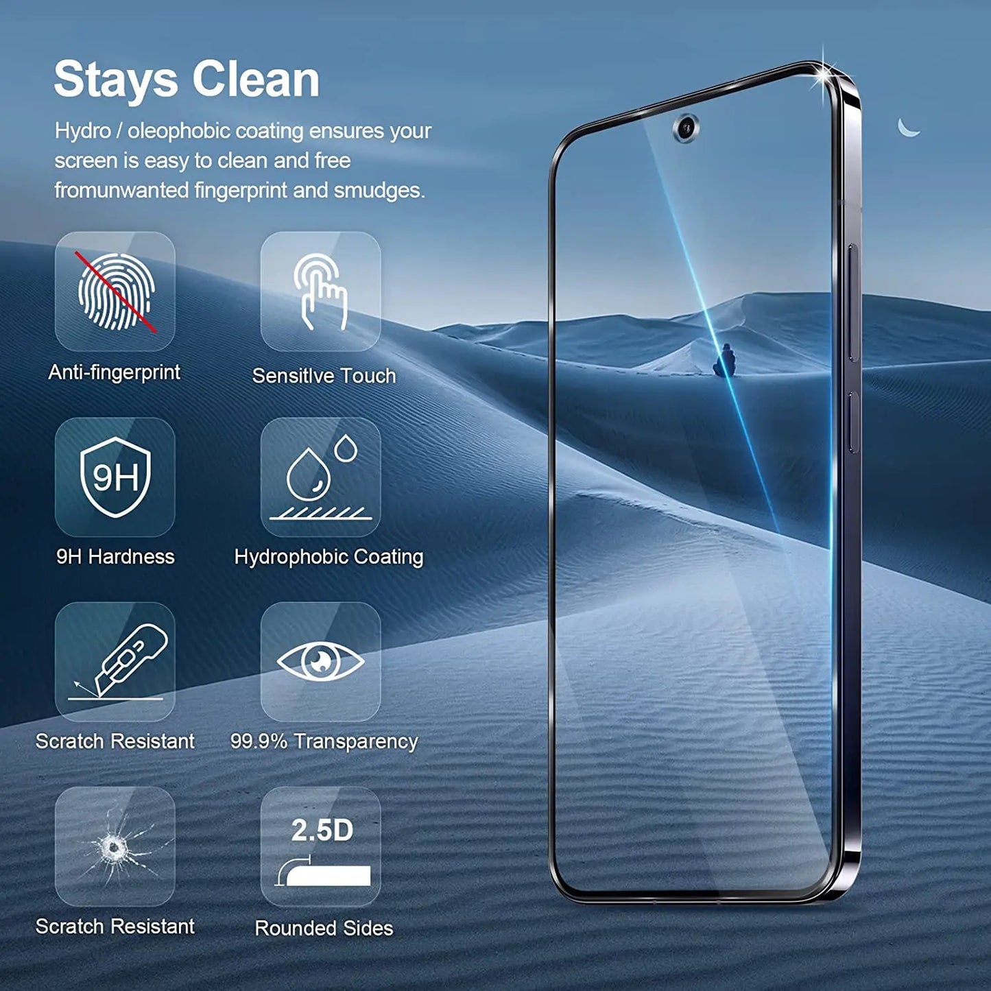 2/4Pcs Tempered Glass For TCL 50 5G Screen Protector Glass Film