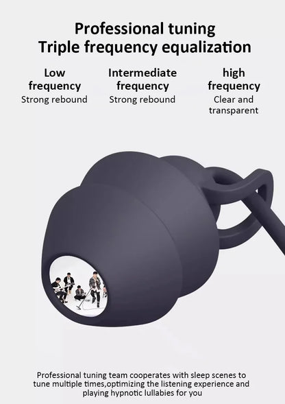 Wired Sleep Earphones 3.5mm-Pin In Ear Soft Headsets Noise Cancelling Wired Headphone with Mic Bass HiFi Stereo Silicone Earbuds