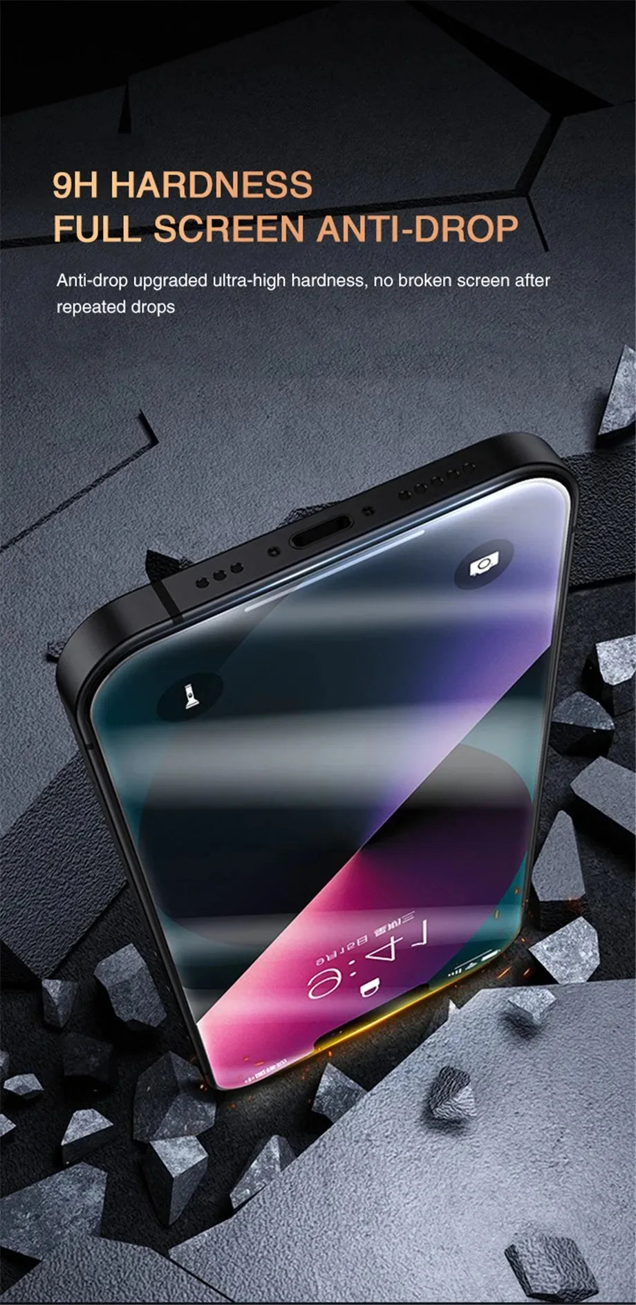 1-2Pcs Full Cover Privacy Screen Protector For IPhone 16 15 13 11 14Pro Max Anti-spy Tempered Glass For iPhone X XS Max XR Glass