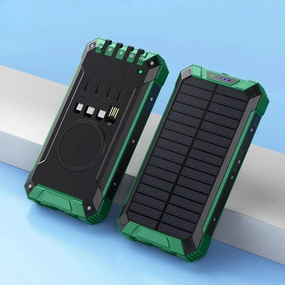 Solar Power Bank Wireless 200000mAh Large Capacity Fast Charging External Battery Outdoor Survival Emergency Equipment