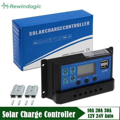 Solar Charge Controller LED Display 12V/24V Auto 48V Battery Regulator Home Electronic Electrician Controlling Accessory