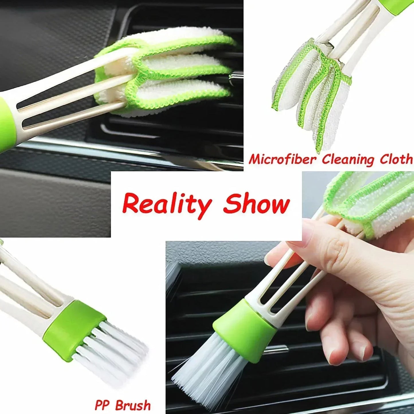 Car Interior Cleaning Kit – Detailing Brushes, Sponges, Microfiber Towels & Vent Cleaning Tools