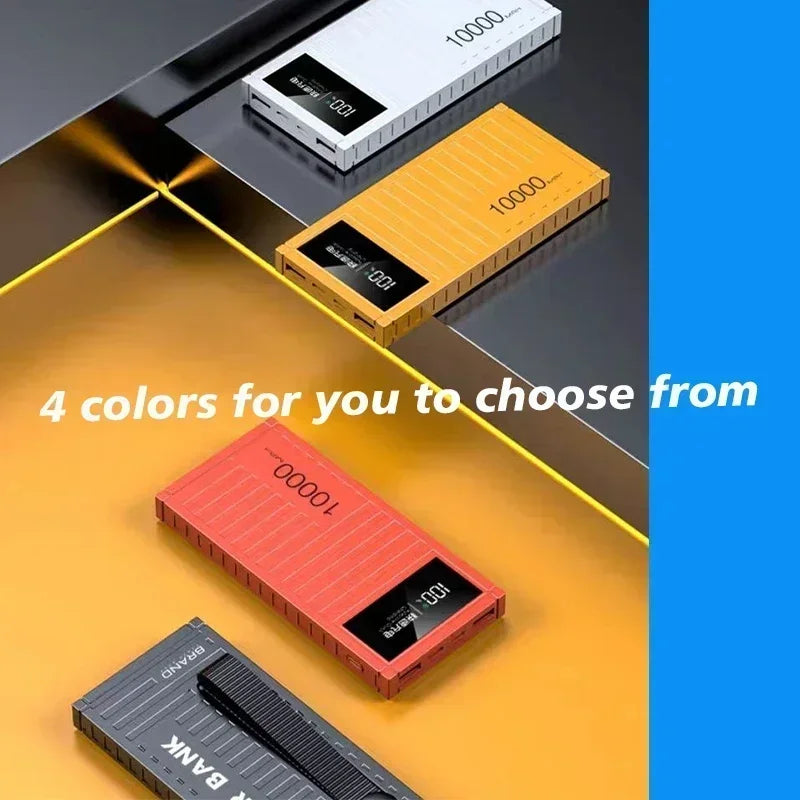 50000mAh Ultra New Power Bank Thin Large Capacity Lightweight Fast Charging Durable Container Mobile Power Supply