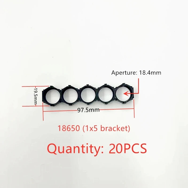 18650 Lithium Battery Packs DIY Misalignment Fixed Bracket Assembly Holder Cells Pack Splicable Modular Support Flat Head