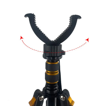 Aluminum Portable Outdoor Tripod Universal Retractable Quick-release Tripod Hunting Camping Bracket w/ V-shaped Head Accessories