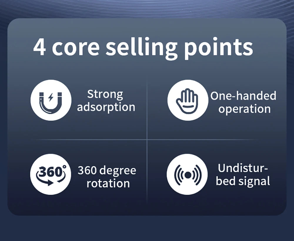 360°rotatable Car Magnetic Holder Intelligent Vacuum Adsorption Phone Holder Car Mount Windshield Magnetic Car Stable Holder