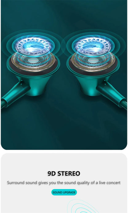 Wired Headphones In Ear Headset Wired Earphone With Microphone Bass HiFi Stereo 3.5mm Earbuds Sports In-line Control For Phones