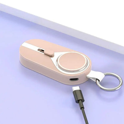 Solar Keychain Charger Solar Power Bank Fast Charging Wireless Charger Solar Pocket Chargers External Power Bank Keychain