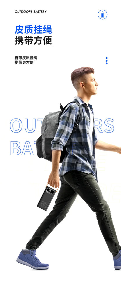 PowerBank 60000mAh 30000mAh 20000mAh Spare battery Portable Charger Mobile External Battery Fast charging For Camping iPhone