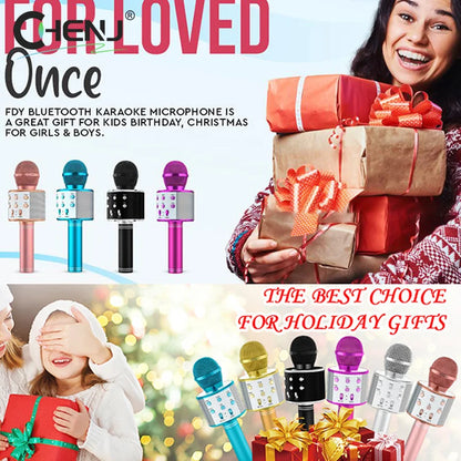 Microphone Karaoke Wireless For Cell Mobile Phone Do Singing Bluetooth Condenser Mikrofon Blutooth Smartphone Micro DJ Audio