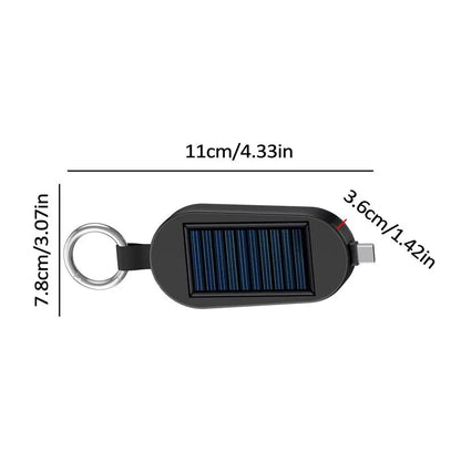 Solar Keychain Charger Solar Power Bank Fast Charging Wireless Charger Solar Pocket Chargers External Power Bank Keychain