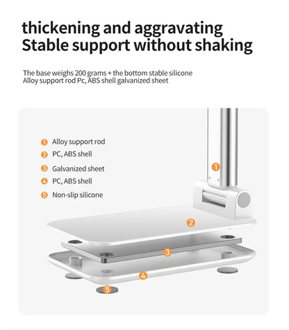 Desk Mobile Phone Holder Stand For IPhone IPad Xiaomi Adjustable Desktop Tablet Holder Universal Table Cell Phone Stand