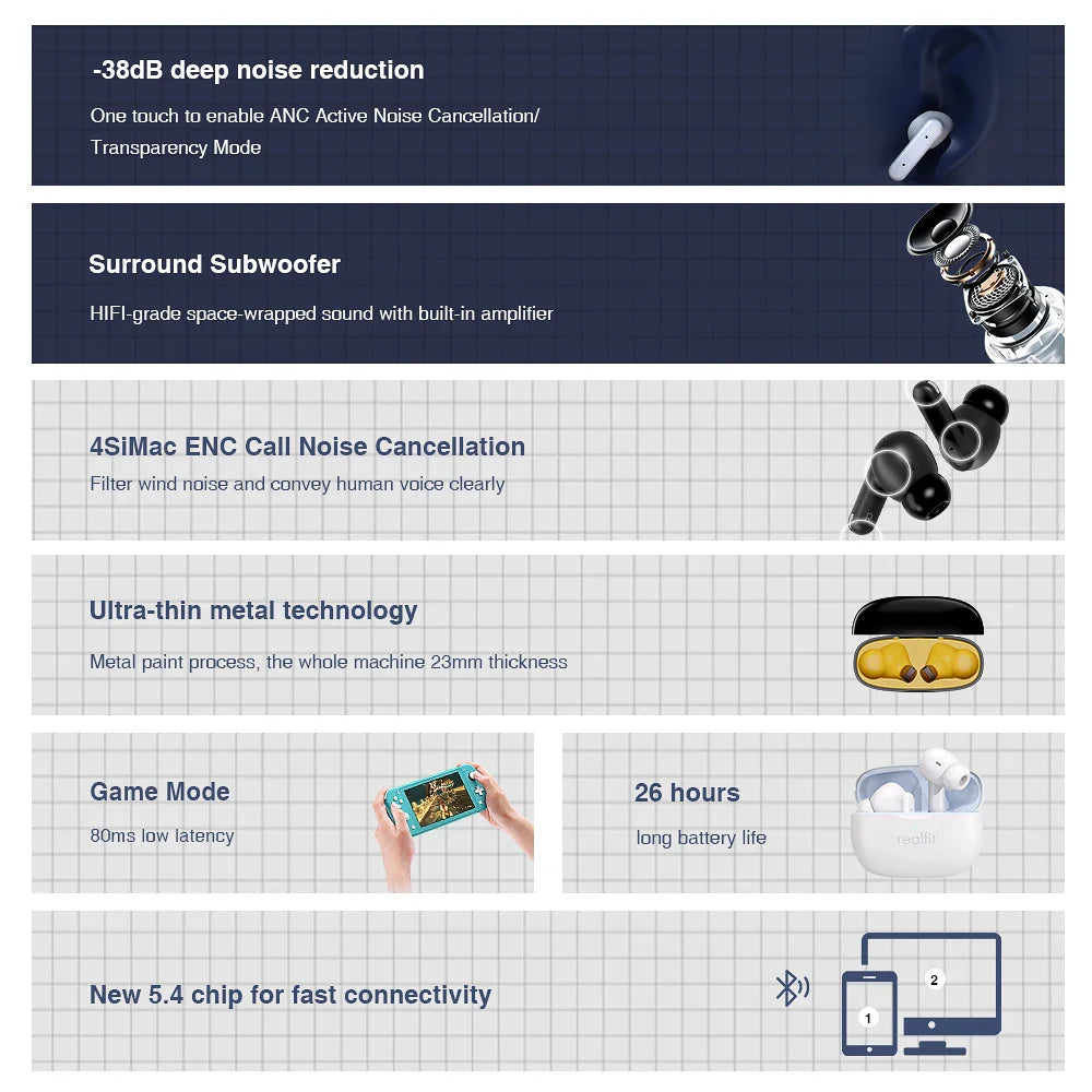 Superb Bass Gaming Earbuds - Smallenterprised 