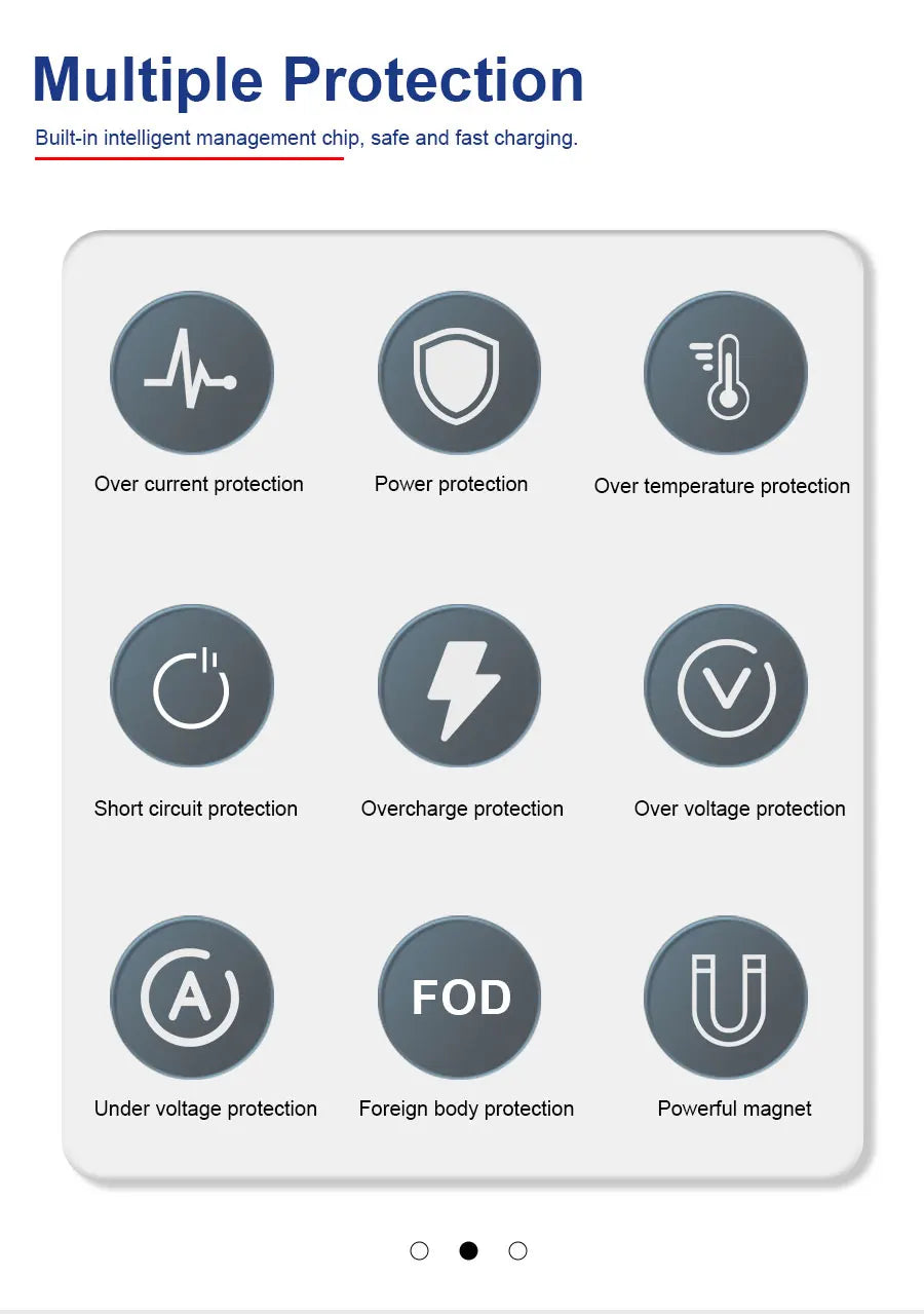 Wireless Charger 15W Compact And Convenient Black For Iphone 15/14/13/12/11/Pro/Max/Se 2020/Xs/Xr/X/8 Plus
