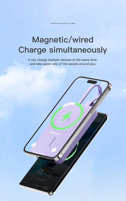 10000mAh Original Powerbank With Cable Magnetic Power Bank Wireless Fast Charger For iPhone Backup Battery For Magsafe with Gift