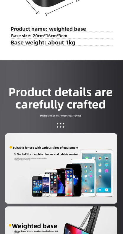 Tablet Stand for Desk iPad Stand Holder ,Foldable Home Office Desk Accessories for iPad Holder Portable Fits iPhone 4-15.9