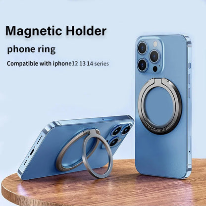 Magnetic Finger Ring Holder For MagSafe Phone Smartphone Accessories for iPhone 14 15 Pro/Max Mini Magnet Phone Stand Grip Mount