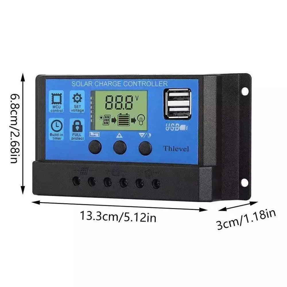 Solar Charge Controller LED Display 12V/24V Auto 48V Battery Regulator Home Electronic Electrician Controlling Accessory