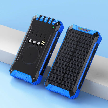 Solar Power Bank Wireless 200000mAh Large Capacity Fast Charging External Battery Outdoor Survival Emergency Equipment