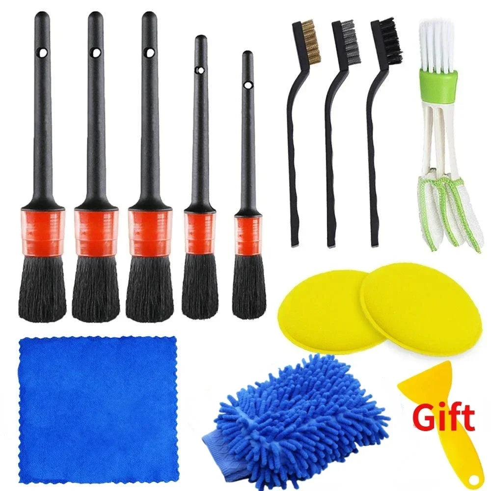 Car Interior Cleaning Kit – Detailing Brushes, Sponges, Microfiber Towels & Vent Cleaning Tools