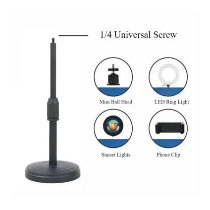 Desktop Tripod for Phone Smartphone Phone with Phone Holder Stand Bracket Tripe for Mobile Telefoon Statief Stand Table