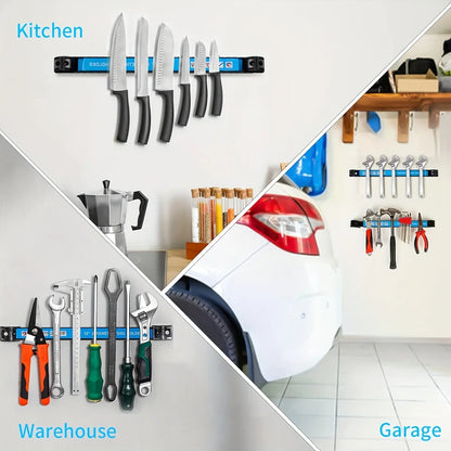 8,12,18,24inch Magnetic Tool Holder Heavy Duty Tool Bar,Space Saving Metal Organizer Rack Tool for Workshop Garage Home