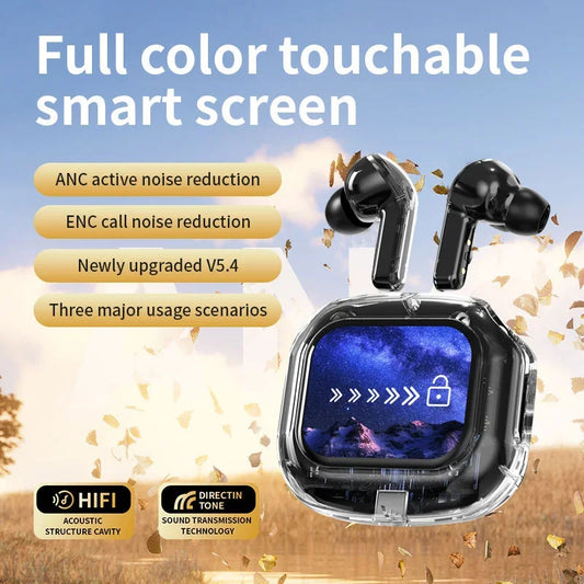 Wireless Bluetooth-compatible Earphones Air31 intelligent Touch Color LCD Screen TWS Earbuds HIFI Noise Reduction Stereo Headset