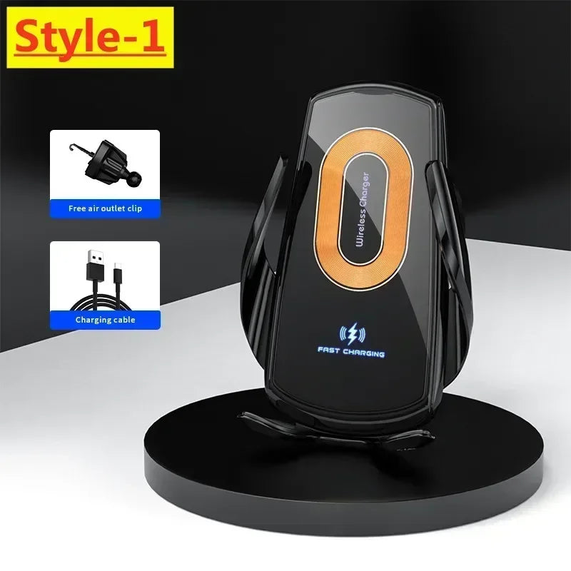 Wireless Car Phone Holder Universal navigation Clip Sensing Open Close Navigation Mount Wireless Charging Automobile Accessori