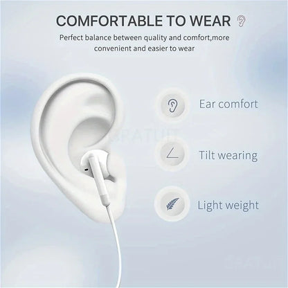 Wired Headphones With Microphone,  For IPhone, IPod, IPad, Lightweight Headphones With Volume Control 6.35mm Headphone Jack