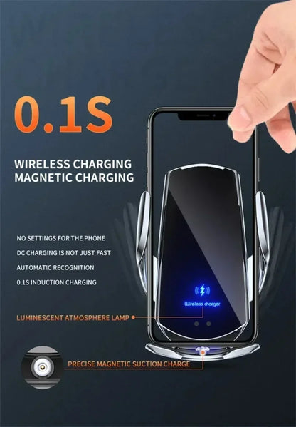Wireless Car Phone Holder Universal navigation Clip Sensing Open Close Navigation Mount Wireless Charging Automobile Accessori