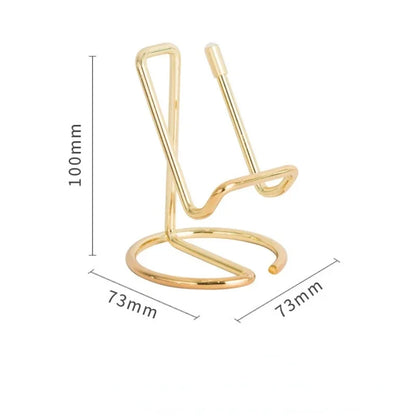 Cell Phone Stand for Desk, Business Card Holder,Cute Metal Cell Phone Stand, Metal Wire Cellphone Cradle Dock for Phone Tablet