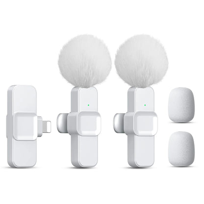 New Wireless Lavalier Microphone Portable Audio Video Recording Mini Microphone for iPhone Android PC Camera Live Gaming Phone