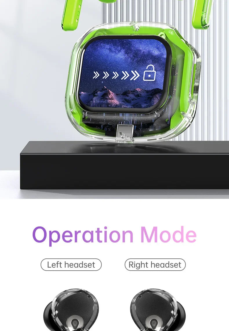 Wireless Bluetooth-compatible Earphones Air31 intelligent Touch Color LCD Screen TWS Earbuds HIFI Noise Reduction Stereo Headset