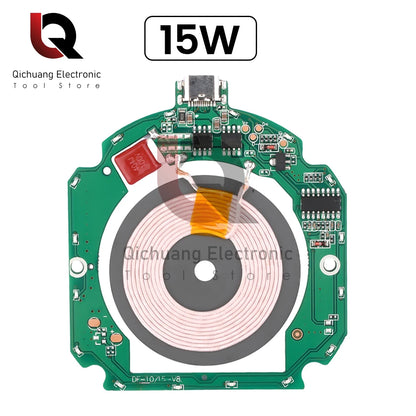 10W 15W High Power Wireless Charger Transmitter Module Type C + Coil for QI Standard Fast Charging Circuit Board with Protection