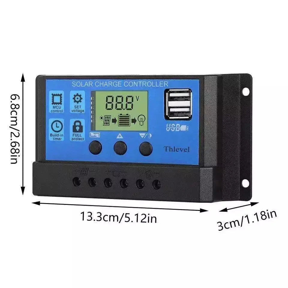 Solar Charge Controller LED Display 12V/24V Auto 48V Battery Regulator Home Electronic Electrician Controlling Accessory