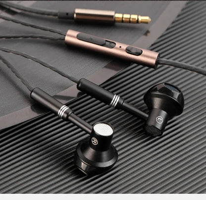 Wired Headphones Bass 9D Stereo Earphones Mic Headphone Headset in-ear Wire Earphon Earbud Phone Headset with Microphone