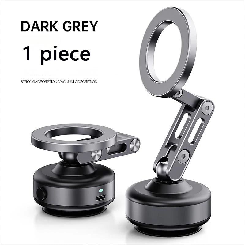 Magnetic Phone Holder Rotating Folding Electric Vacuum Suction Mag Stand For Car Navigation Gym Kitchen Streaming Bracket