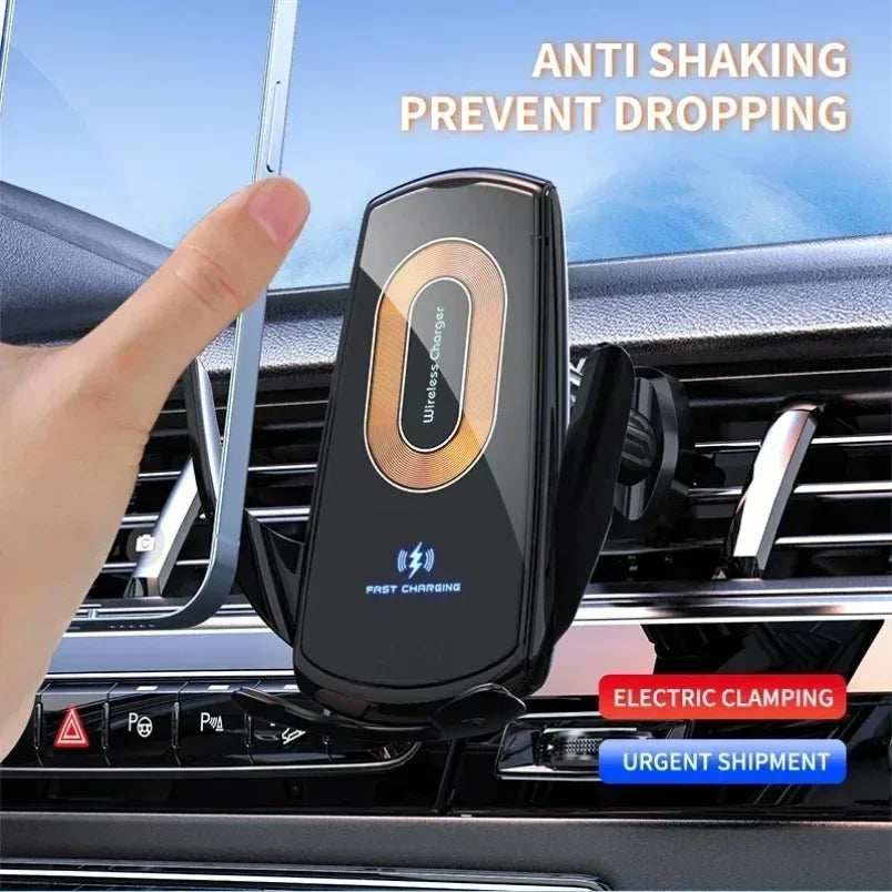 Wireless Car Phone Holder Universal navigation Clip Sensing Open Close Navigation Mount Wireless Charging Automobile Accessori