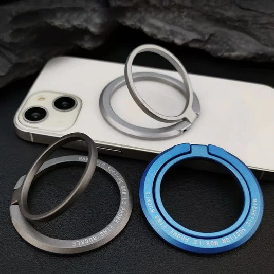 Magnetic Finger Ring Holder For MagSafe Phone Smartphone Accessories for iPhone 14 15 Pro/Max Mini Magnet Phone Stand Grip Mount