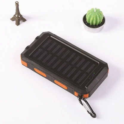 200000mAh  Large Capacity Solar Power Bank New Portable With Lanyard Compass External Battery Outdoor Camping Charging Powerbank