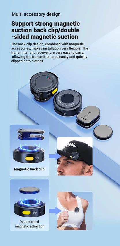 The new generation of noise-cancelling wireless microphones/lapel microphones are suitable for Android/iPhone/ Photo/PC/ laptops